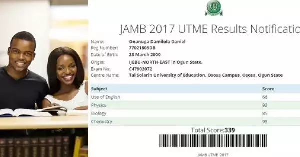 Jamb Releases A Compilation of Candidates With The Highest Scores(Photos)